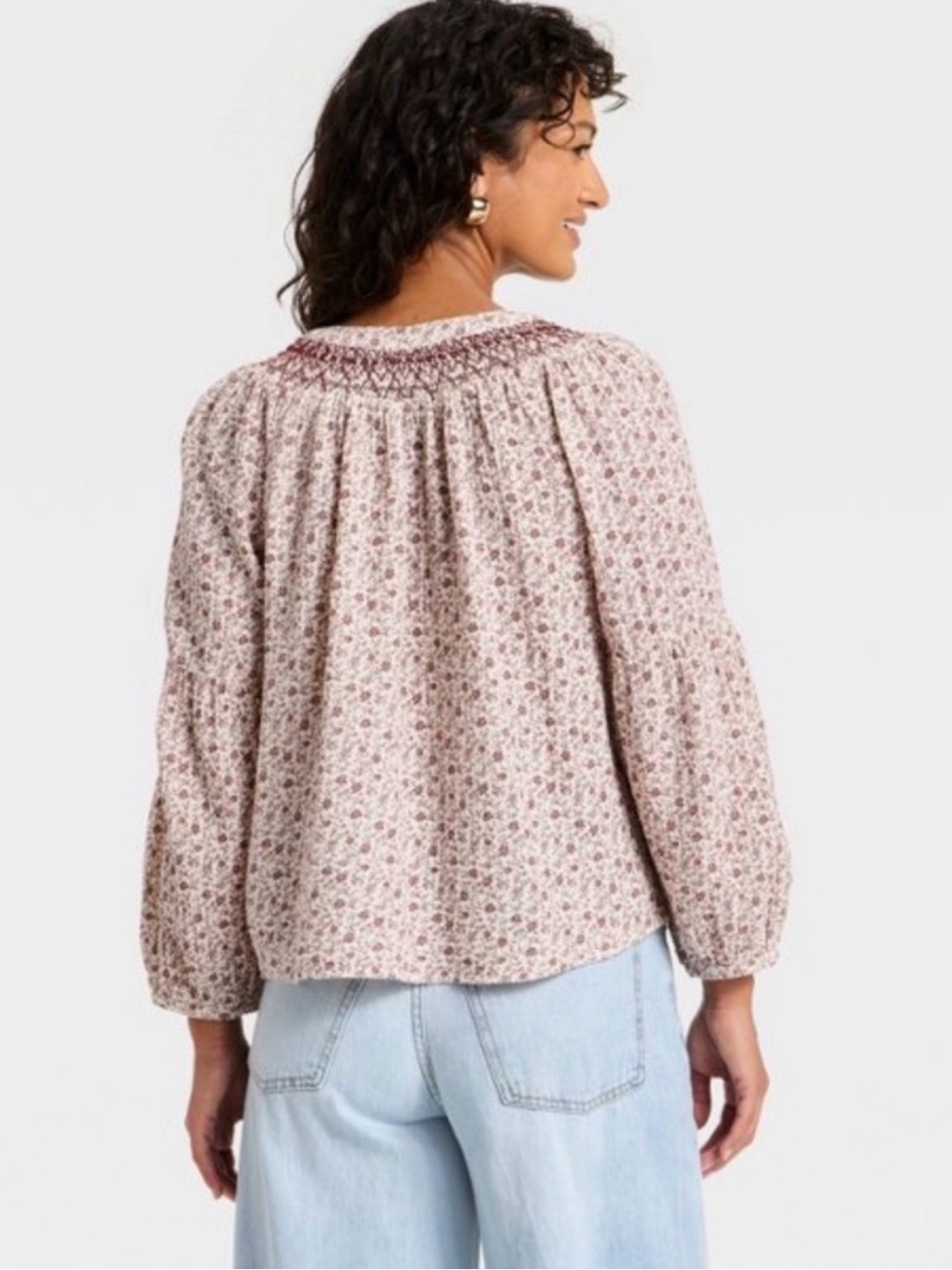 Universal Thread Raglan Long Sleeve Tie Front Top - Picture 2 of 6